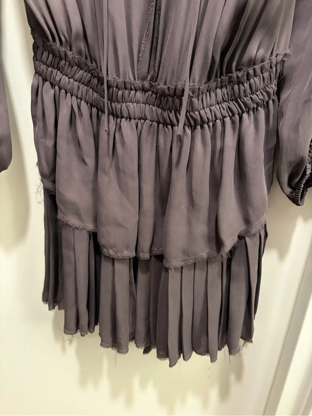 LoveShackFancy Dusty Mauve Ruffle-Trim Blouse - Picture 4 of 7